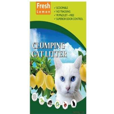 Котешка тоалетна Valenger Clumping Cat Litter Fresh Lemon - калиброван бентонит с аромат на ...