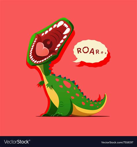 Dinosaur is roaring Royalty Free Vector Image - VectorStock