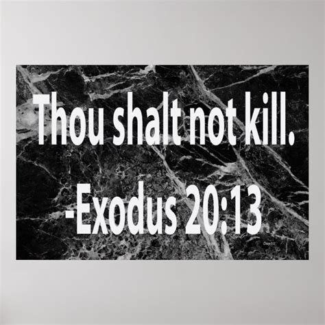 Thou Shalt Not Kill Poster | Zazzle.com