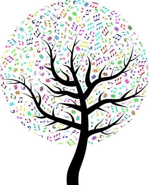 Clipart - Prismatic Music Tree