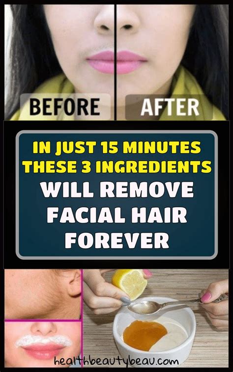 FACIAL HAIR REMOVE IN JUST 15 MINUTES THESE 3 INGREDIENTS in 2020 (With images) | Facial hair ...