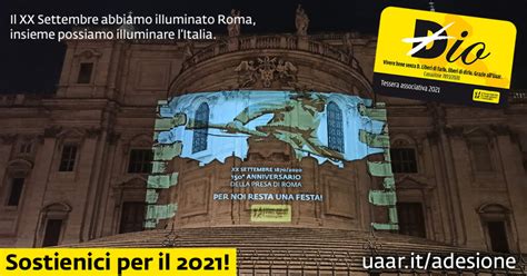 150° anniversario del XX Settembre: miseria istituzionale, ci ha pensato l’Uaar - A ragion veduta