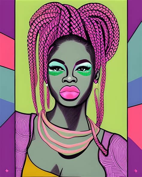 Beautiful African American Woman Illustration · Creative Fabrica