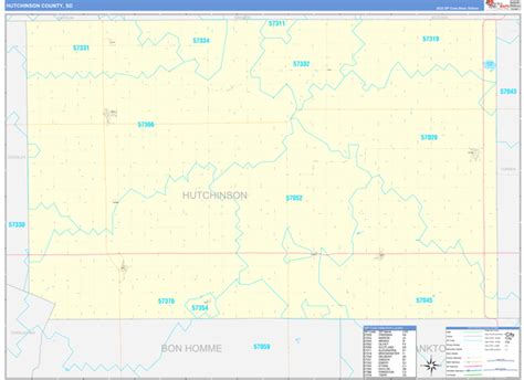 Digital Maps of Hutchinson County South Dakota - marketmaps.com