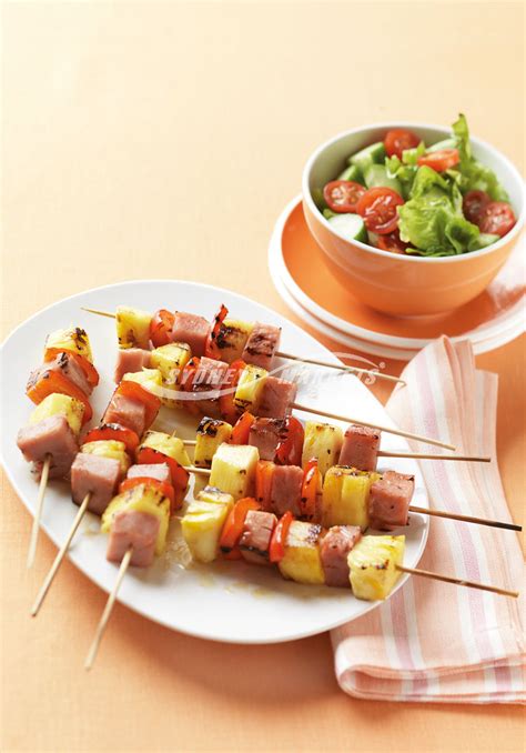 BBQ pineapple, capsicum & ham skewers - Sydney Markets