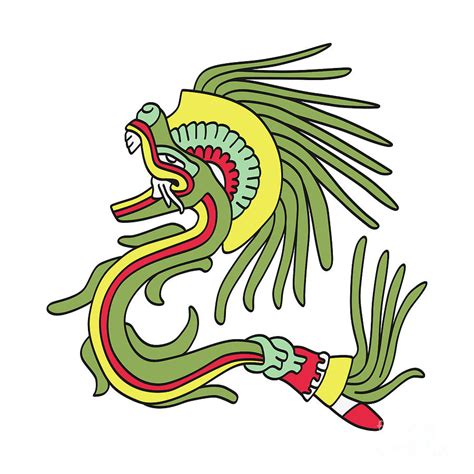 Quetzalcoatl, the feathered serpent, an Aztec god of the planet Venus Digital Art by Peter ...