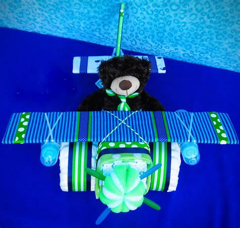 Airplane Diaper Cake Adventure Baby Shower Centerpiece - Etsy