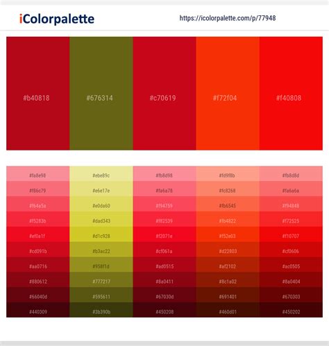 1 Latest Color Schemes with Scarlet And Red Color tone combinations ...