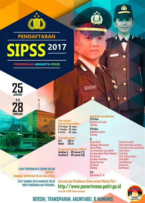 Sekolah Inspektur Polisi Sumber Sarjana: Penerimaan SIPSS POLRI T.A 2017