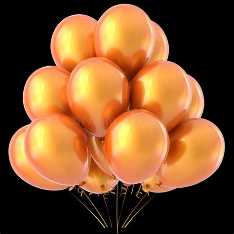 Orange balloons stock illustration. Illustration of isolated - 2917613