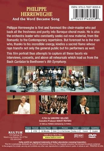 PHILIPPE HERREWEGHE & THE WORD BECAME SONG – America Dvd