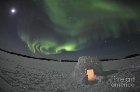 Aurora Borealis Over An Igloo On Walsh Photograph by Jiri Hermann ...