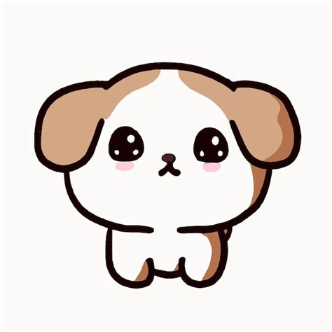 Premium Vector | Cute Dog illustration Dog kawaii chibi vector drawing style Dog cartoon