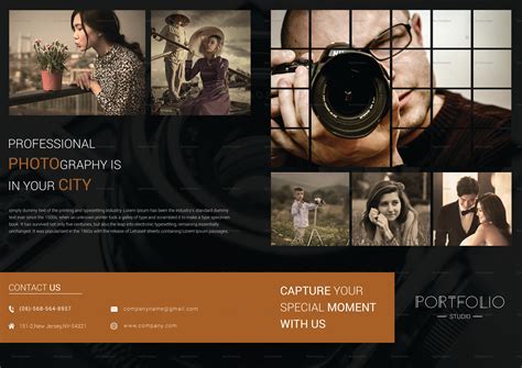 Photography Brochure Bi Fold Design Template in PSD, Word, Publisher