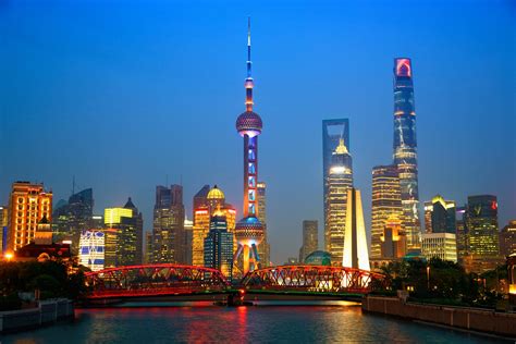 Download Oriental Pearl Tower Building Light Night Skyscraper Bridge ...