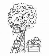 Picking Sketch Coloring Page sketch template