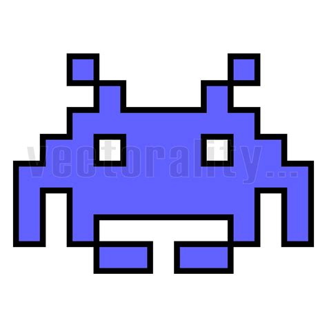 Space Invaders Alien Ship Classic Retro Video Game Vector Art - Etsy UK