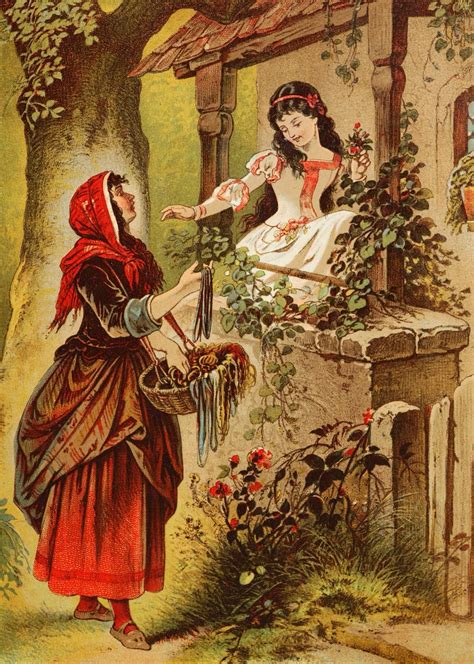 Snow White Old Fairytale book illustration | Grimm fairy tales, Fairytale art, Fairytale ...