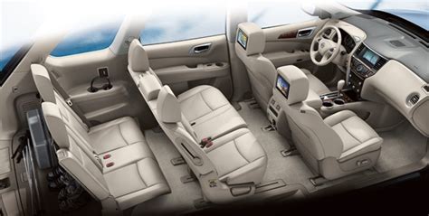 The interior of the all-new, award winning Nissan Pathfinder, available at Mossy Nissan in ...