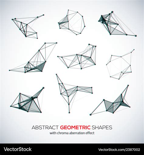 Set of abstract geometric shapes Royalty Free Vector Image