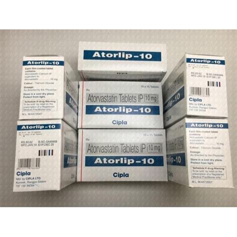 Medicine Grade Atorlip 10mg 15s, Packaging Type: Box at best price in ...