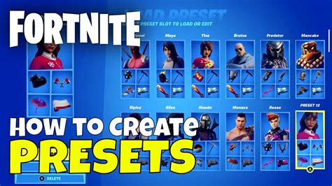 FORTNITE How to Create Locker Presets - YouTube