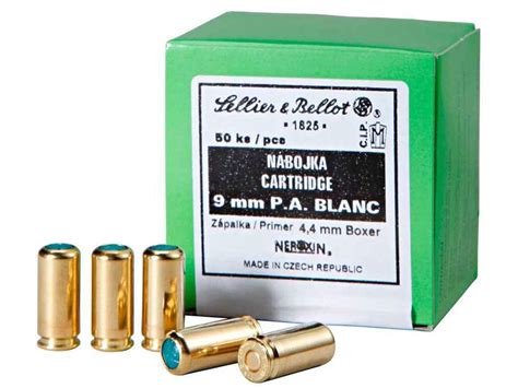 9mm PA Blank Ammo Box of 50 | Replicaairguns.ca