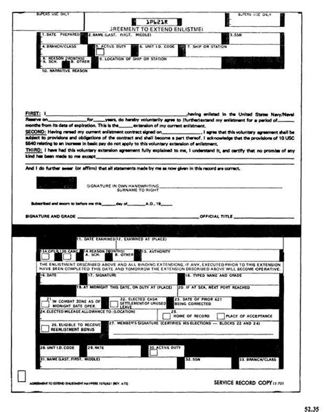 Figure 2-12.Agreement to Extend Enlistment