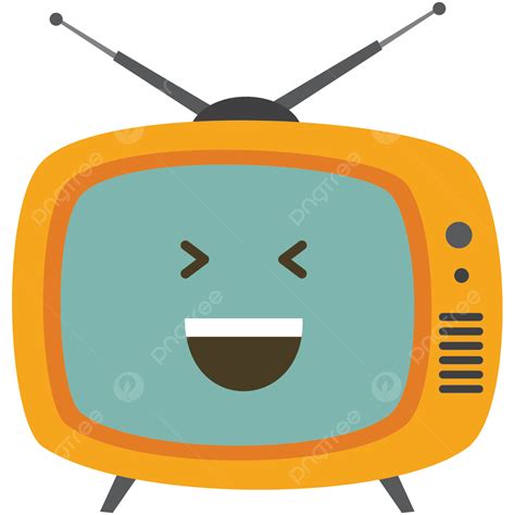 Tv Emoji Expression Lough Vector, Television, Emoticon, Lough PNG and ...