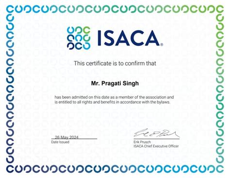 ISACA Membership-certificate-2034890 | ISACA | PPT | Free Download