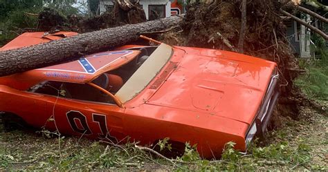 Dukes of Hazzard General Lee Car Crushed After Hurricane Ida