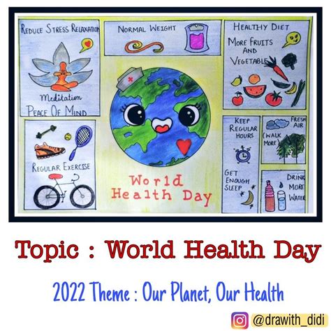 World Health Day Poster | Poster drawing, World health day, Health ...