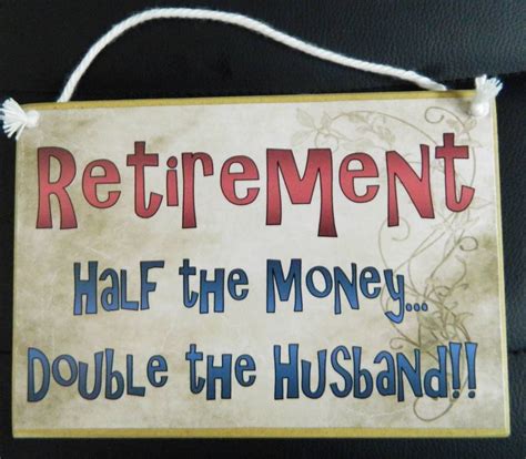 Country Printed Quality Wooden Sign and Hanger RETIREMENT HUSBAND Funny Plaque New