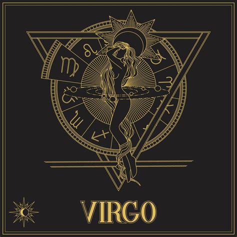 Gold Virgo Zodiac sign 11679565 Vector Art at Vecteezy