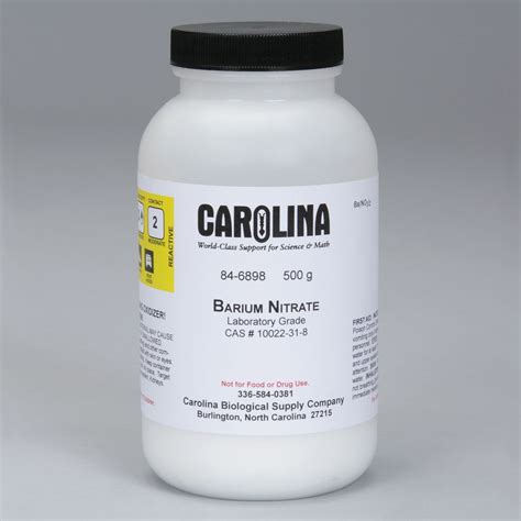 Barium Nitrate, Laboratory Grade, 500 g | Carolina Biological Supply