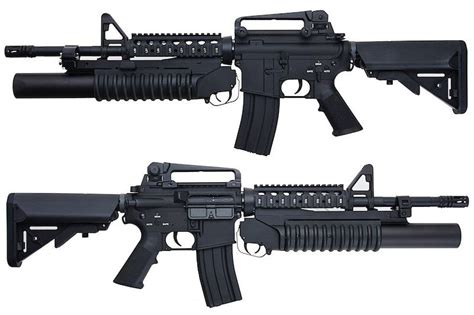 E&C M4 RIS AEG Airsoft Rifle with M203 Grenade Launcher (QD 1.5 Gearbox)