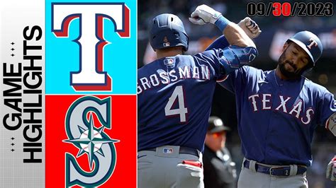 Seattle Mariners vs Texas Rangers GAME HIGHLIGHTS [TODAY] September 30, 2023 - YouTube