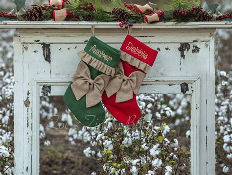 Burlap Stockings, Christmas Stockings, Burlap Decor, Personalized Stockings, Monogrammed ...