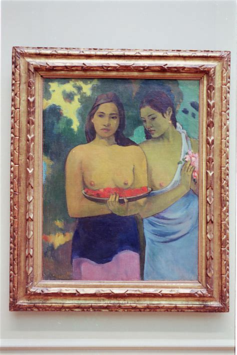 Paul Gauguin Two Tahitian Women With Mango Blossoms