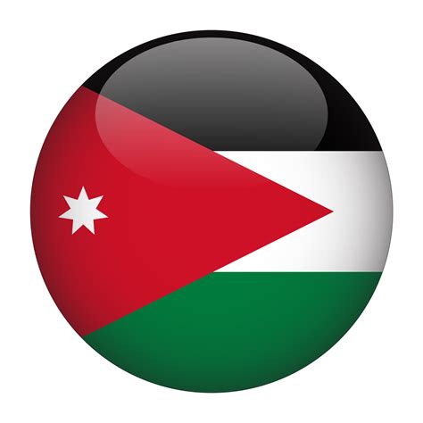 drapeau jordanien 3d arrondi avec fond transparent 15272142 PNG