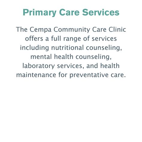 Clinic Services - Cempa Community Care