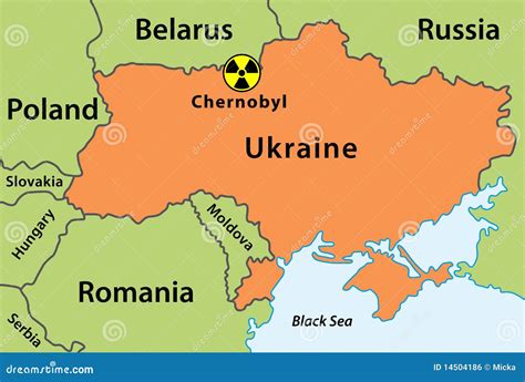 Map Of Chernobyl Disaster Royalty Free Stock Image - Image: 14504186