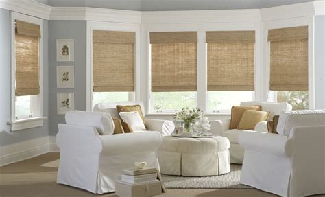 Great Matchstick Blinds That Help You Decorating Your Home: great living room with white sofa ...