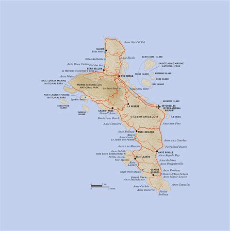 Mahe Island reference map in Seychelles | Expert Africa