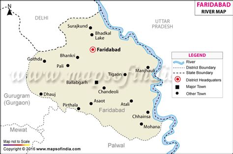 Faridabad River Map