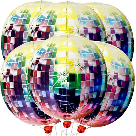 Buy KatchOn, Jumbo Disco Ball Balloons - 22 Inch, Pack of 6 | 70's ...