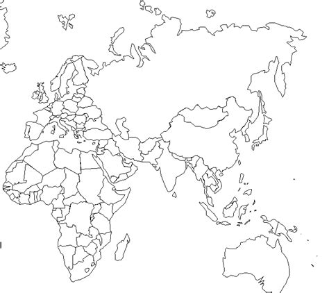 Blank Eastern Hemisphere Map Countries