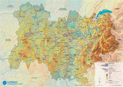 Mapas Detallados de Ródano-Alpes para Descargar Gratis e Imprimir