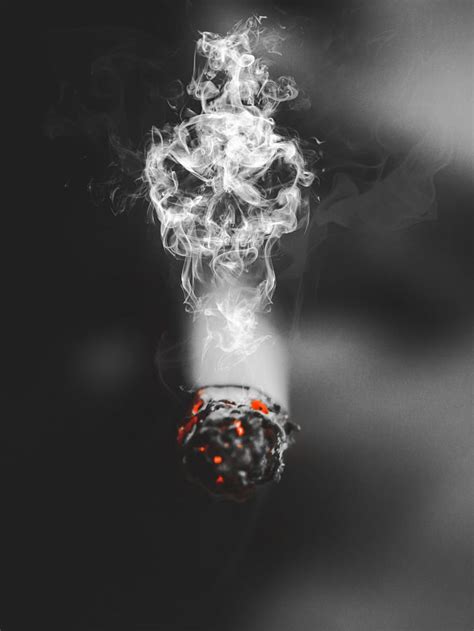 Cigarette Smoke Black Background