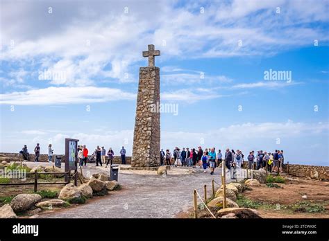 Cabo da Roca monument at the westernmost point of Continental Europe on ...